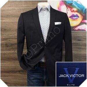 JACK VICTOR Mens Blazer Sport Coat Casual Jacket Size 42R Two Button Wool Suit